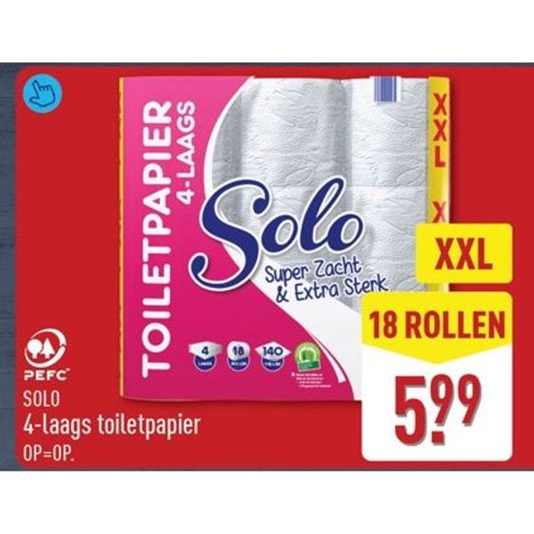 Solo 4-laags toiletpapier