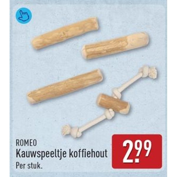 Romeo Kauwspeeltje koffiehout
