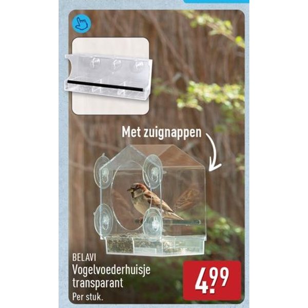 Vogelvoederhuisje transparant