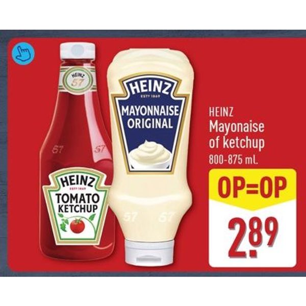 Heinz Mayonnaise of ketchup
