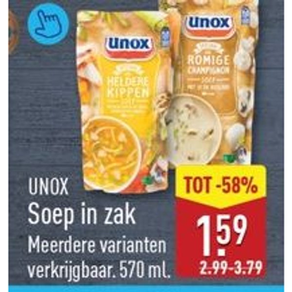 Unox Soep in zak