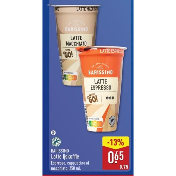 BARISSIMO Latte ijskoffie