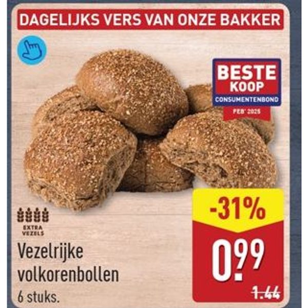 Vezelrijke volkorenbollen