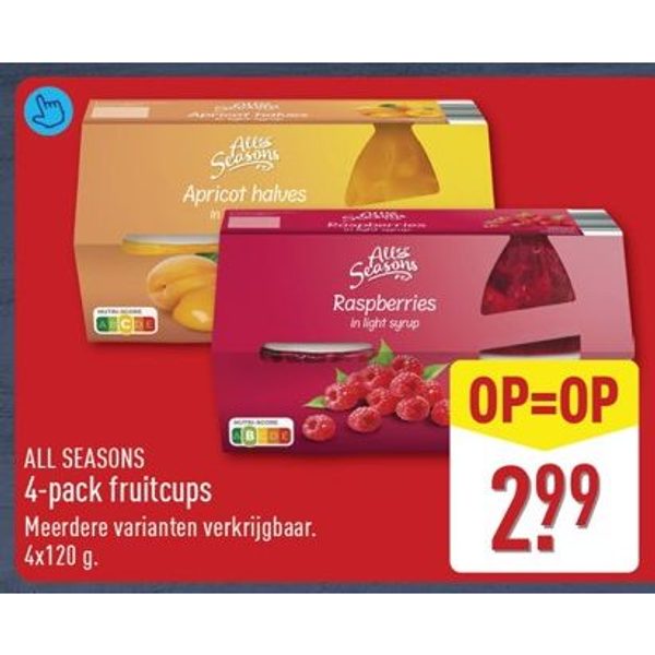 All Seasons 4-pack fruitcups