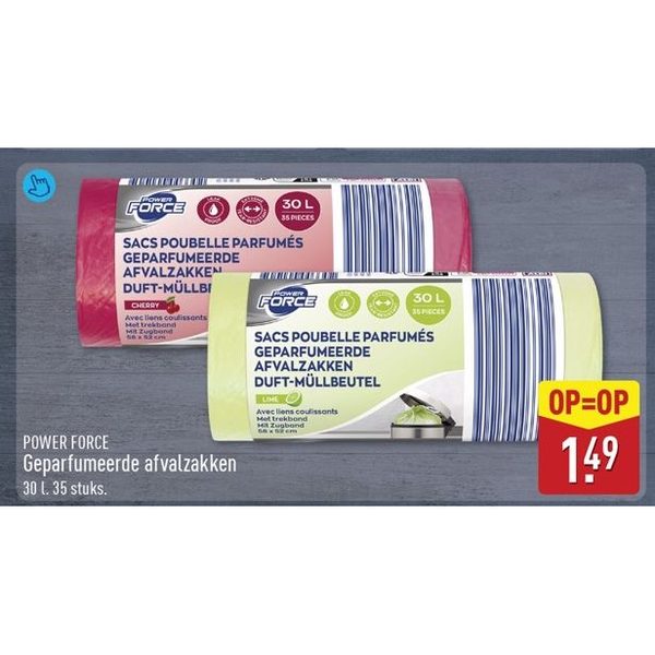 Power Force Geparfumeerde afvalzakken