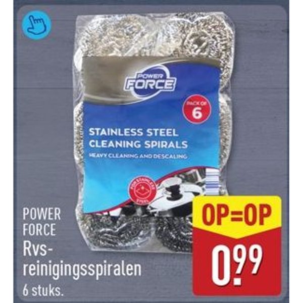 Power Force Rvs-reinigingsspiralen