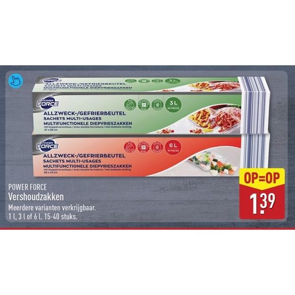 Power Force Vershoudzakken