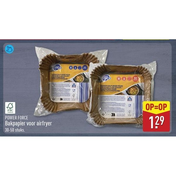 Power Force Bakpapier voor airfryer