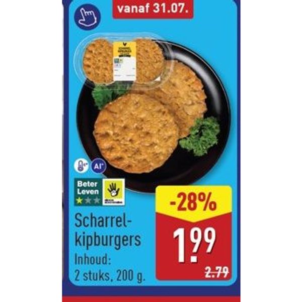 Scharrel-kipburgers