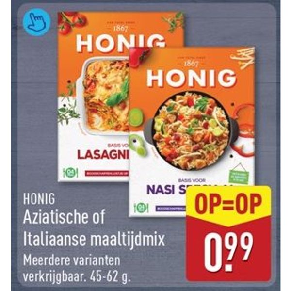 Honig Aziatische of Italiaanse maaltijdmix