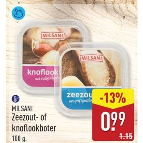 MILSANI Zeezout- of knoflookboter
