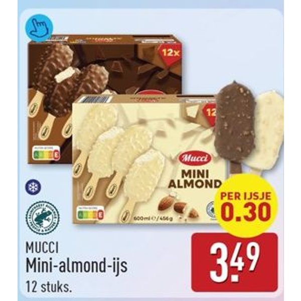 Mucci Mini-almond-ijs