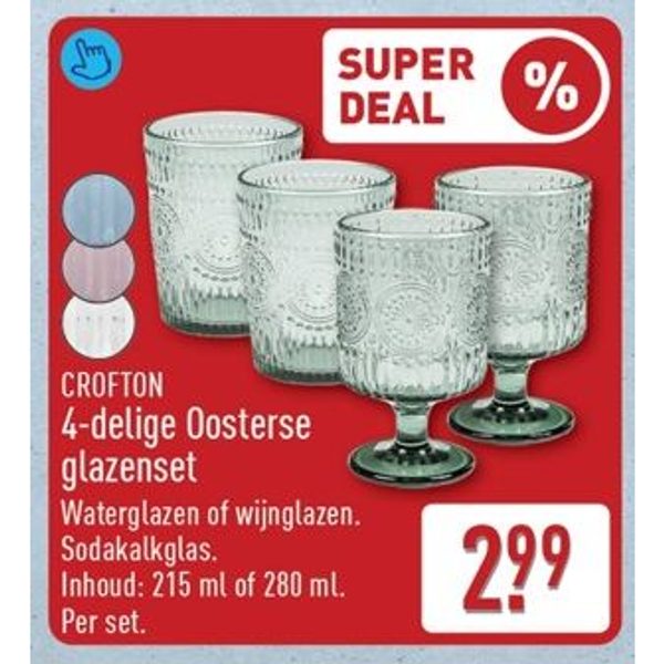 Crofton 4-delige Oosterse glazenset