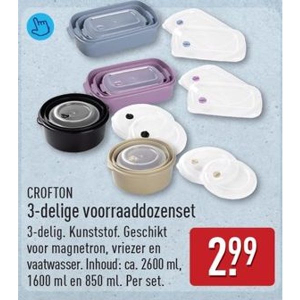 Crofton 3-delige voorraaddozenset