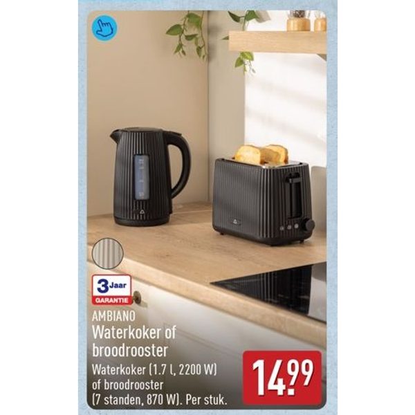 Waterkoker of broodrooster