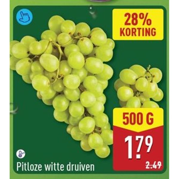 Pitloze witte druiven