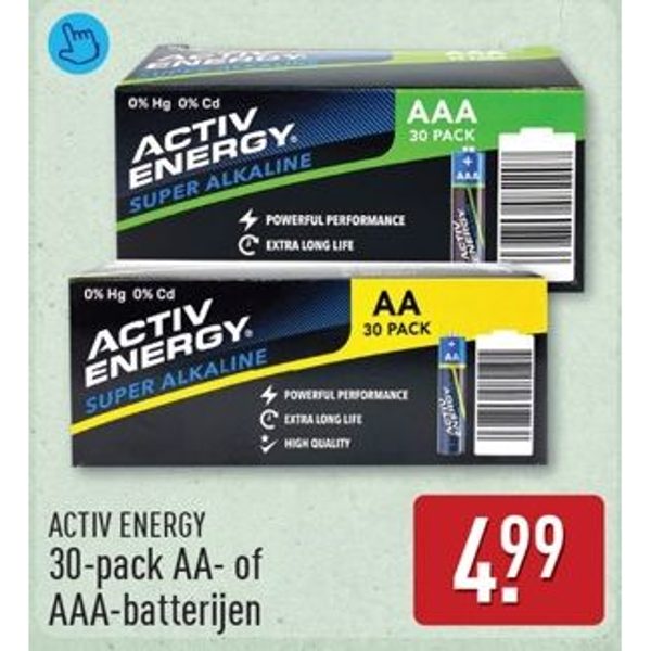30-pack AA- of AAA-batterijen