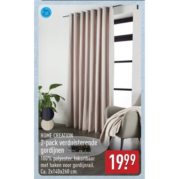2-pack verduisterende gordijnen