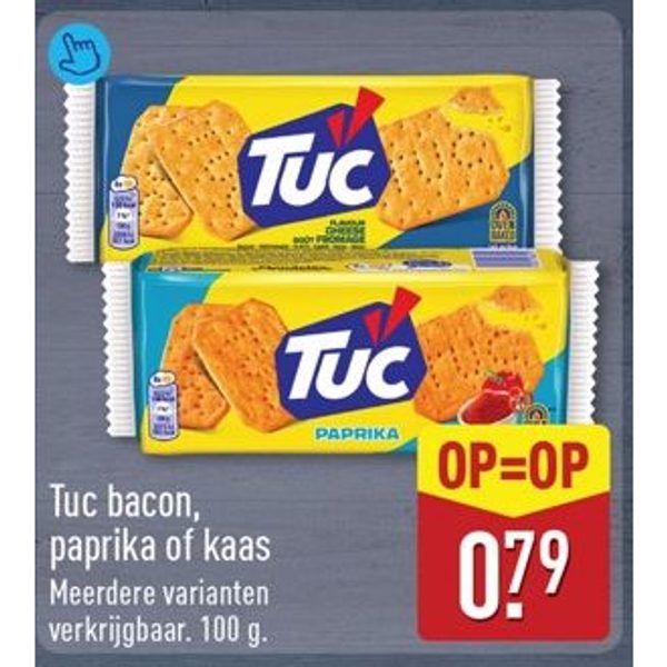 Tuc bacon, paprika of kaas