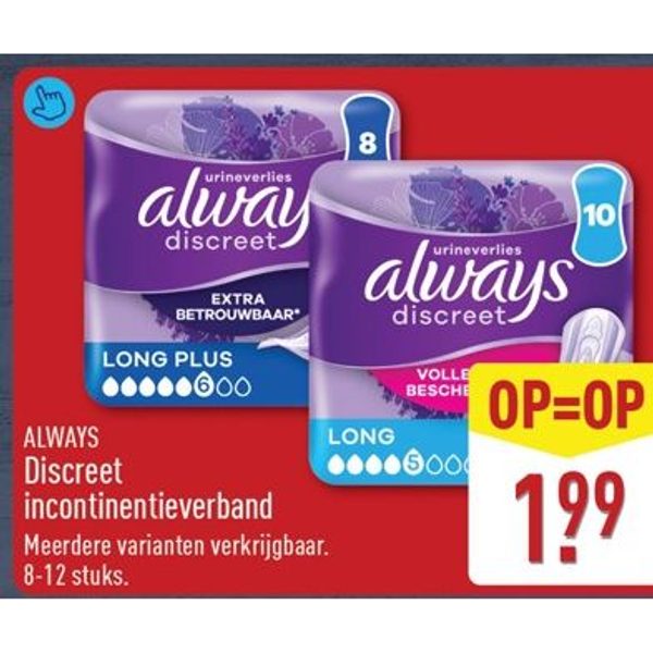 Always Discreet incontinentieverband