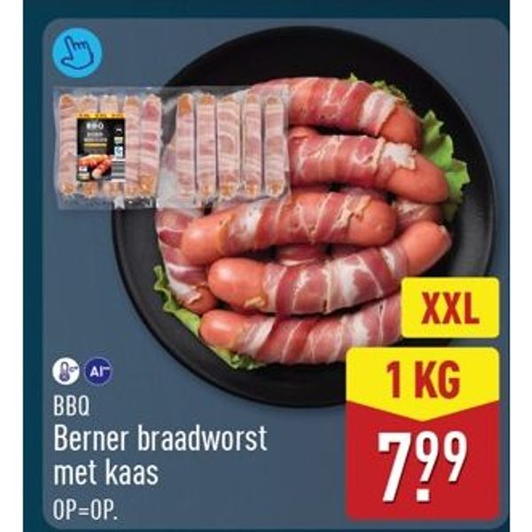 BBQ Berner braadworst met kaas