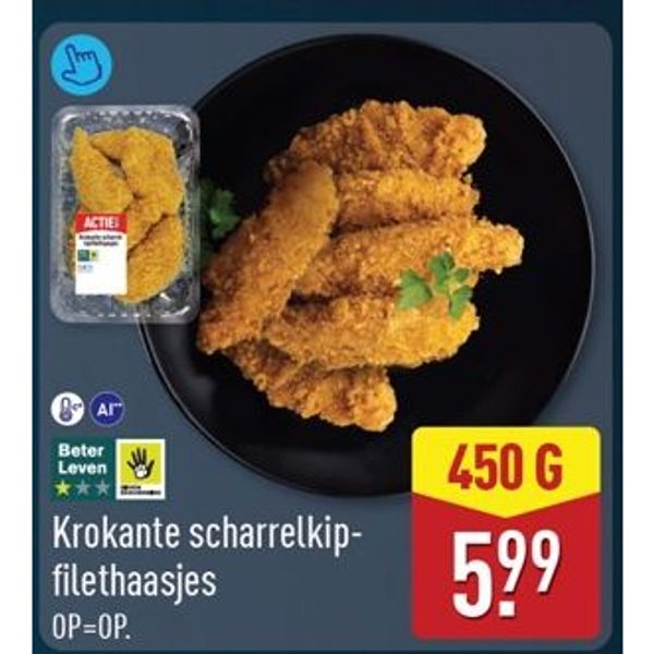 Krokante scharrelkip-filethaasjes