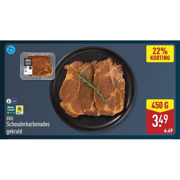 BBQ Schouderkarbonades gekruid