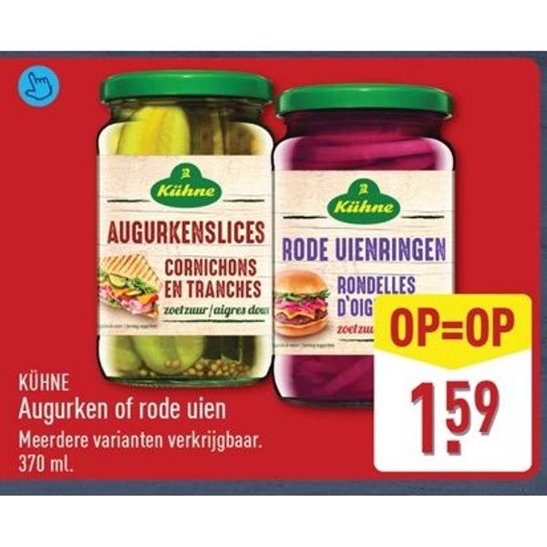 Kühne Augurken of rode uien