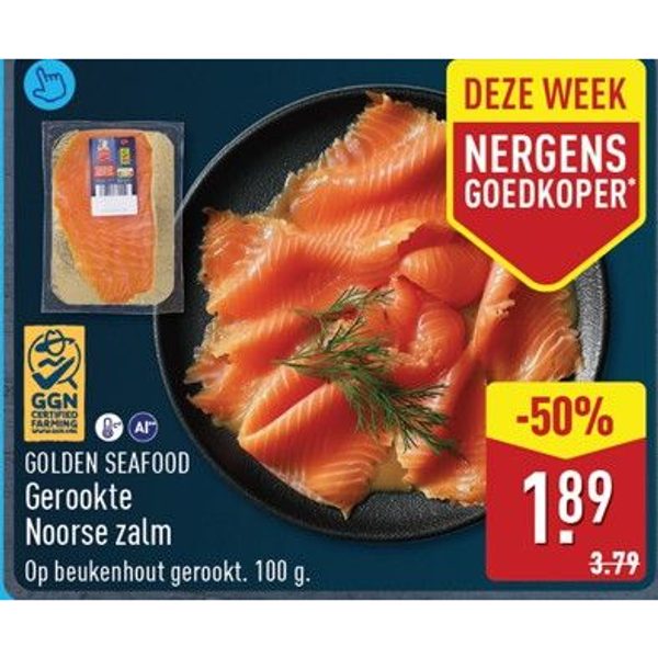 Golden Seafood Gerookte Noorse zalm