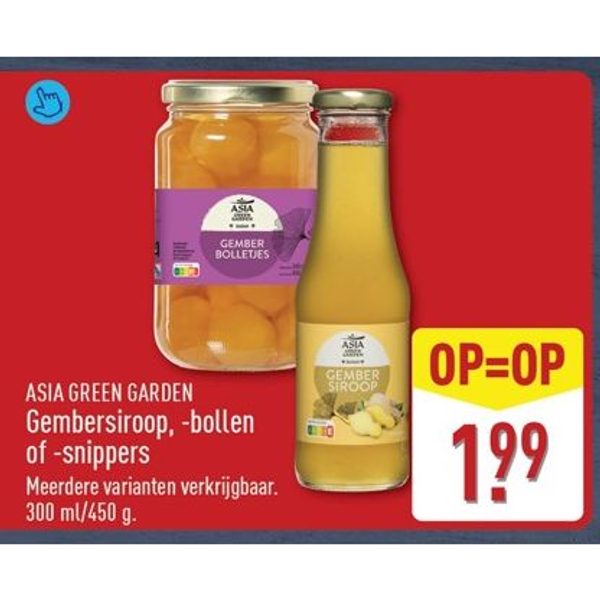 Asia Green Garden gembersiroop, -bollen of -snippers
