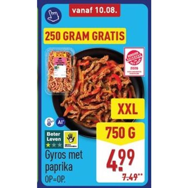 Gyros met paprika