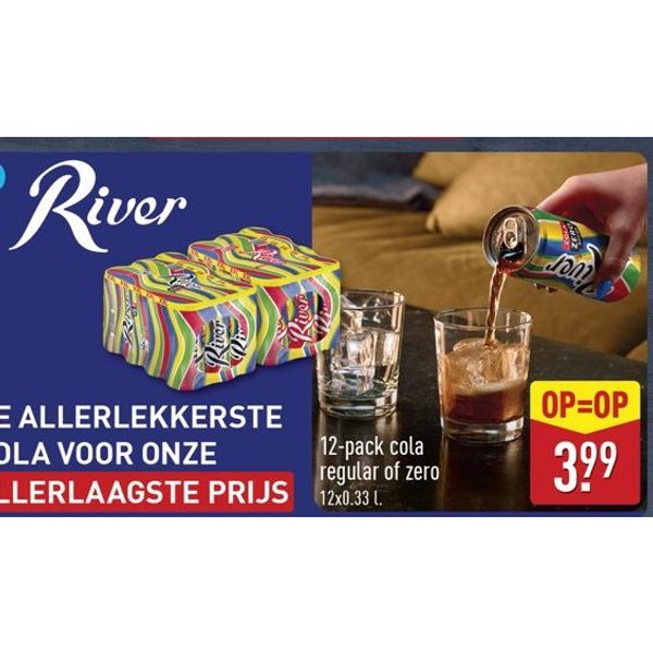 River 12-pack cola regular of zero