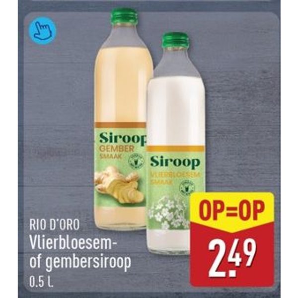 Rio d'Oro Vlierbloesem- of gembersiroop