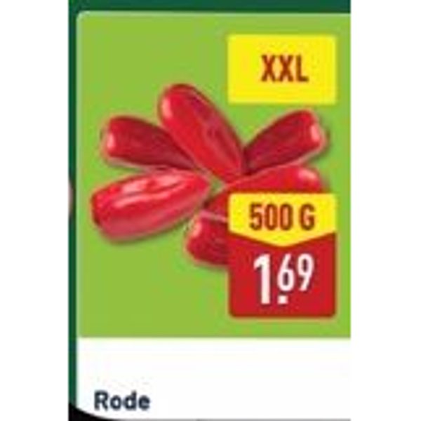 Rode paprika's
