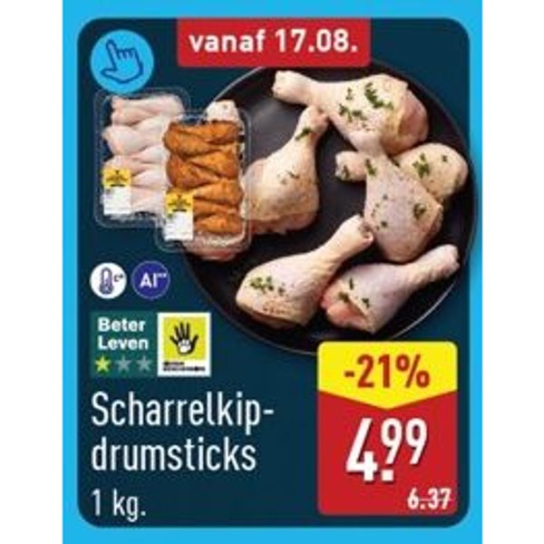 Scharrelkip-drumsticks