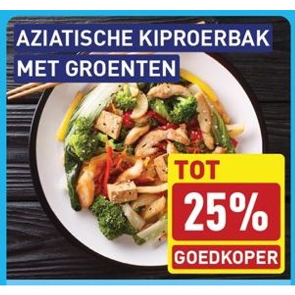 Aziatische kiproerbak met groenten