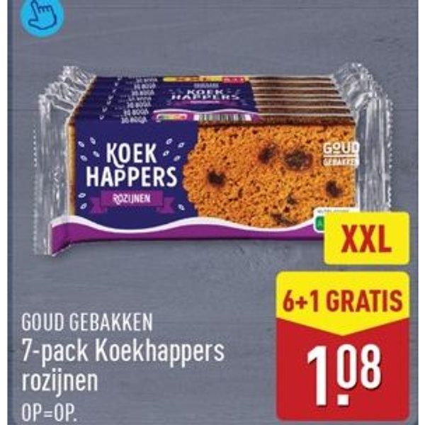 Goud Gebakken 7-pack Koekhappers rozijnen
