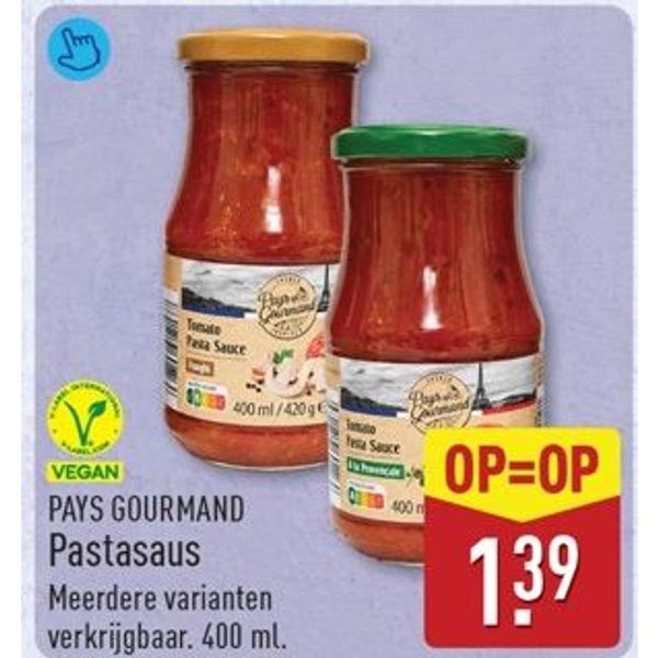 Pays Gourmand Pastasaus