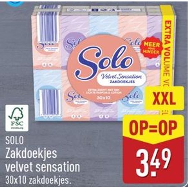 Solo Zakdoekjes velvet sensation