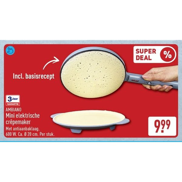 Mini elektrische crêpemaker