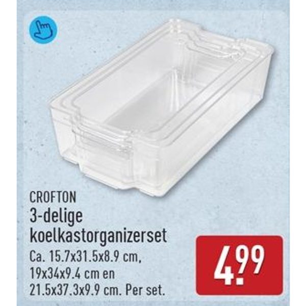 3-delige koelkastorganizerset