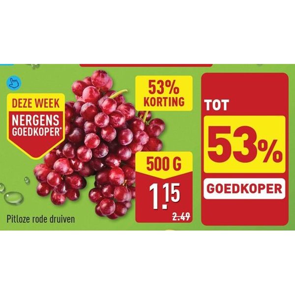Pitloze rode druiven