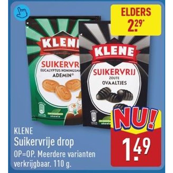 Klene Suikervrije drop