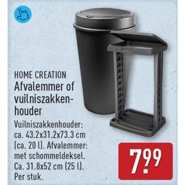 Home Creation Afvalemmer of vuilniszakkenhouder