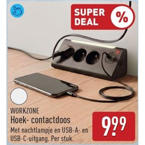 Workzone Hoek-contactdoos