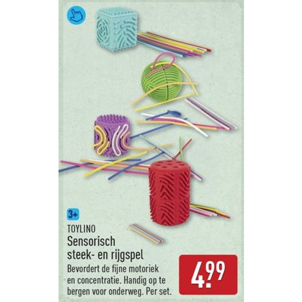 Toylino Sensorisch steek- en rijgspel