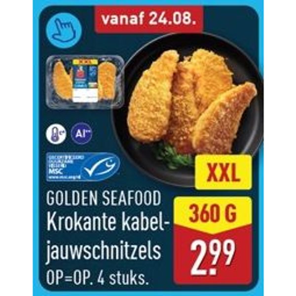 Golden Seafood Krokante kabeljauwschnitzels