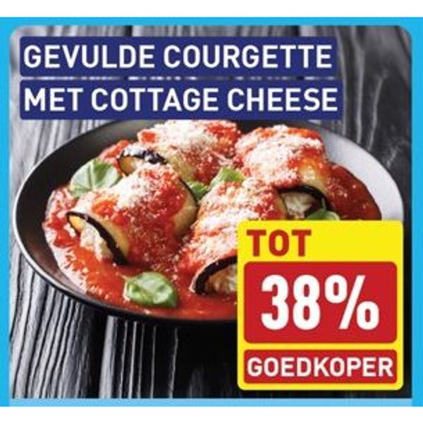 Gevulde Courgette met Cottage Cheese