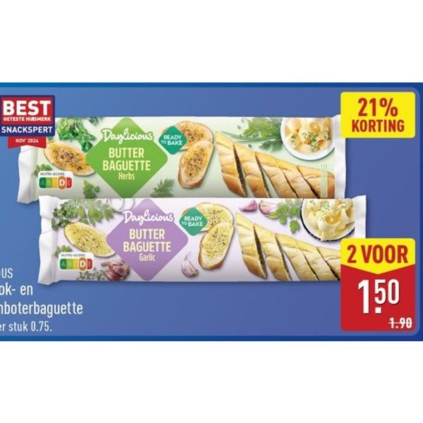 Daylicious Knoflook- en kruidenboterbaguette