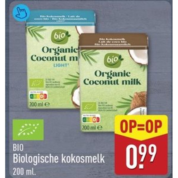 Bio biologische kokosmelk